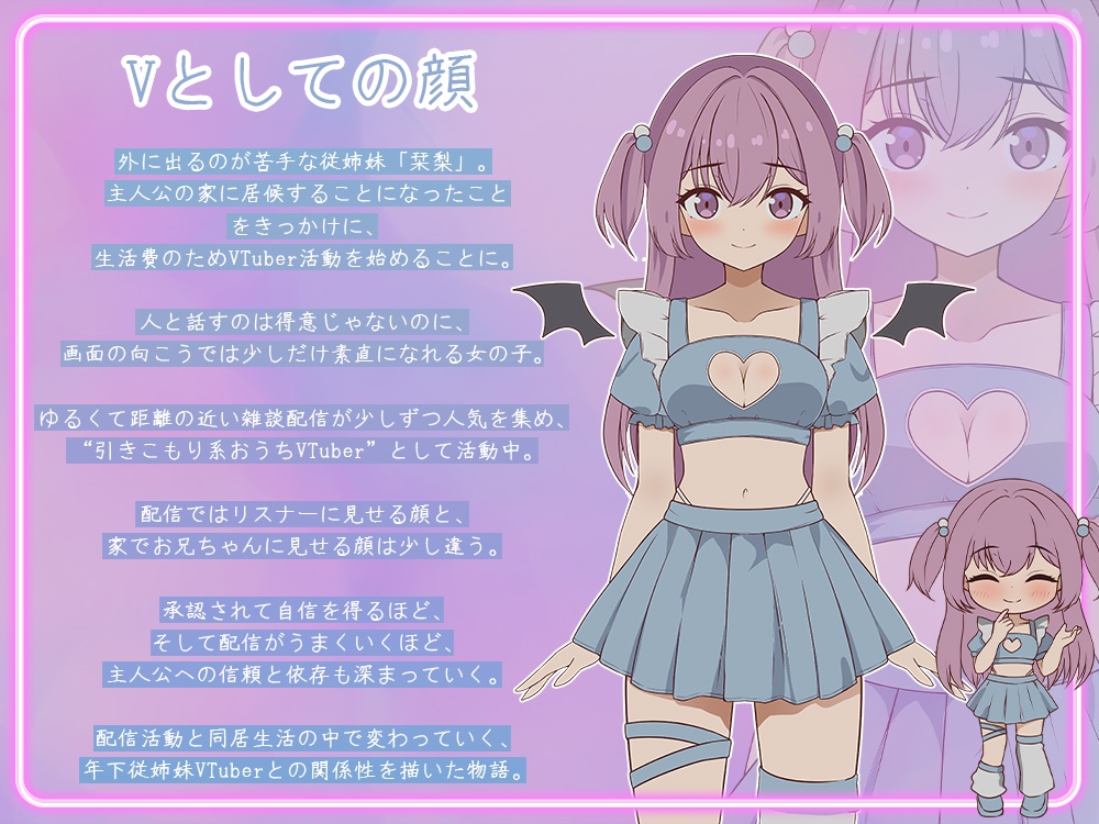 新汉化[日式SLG/Live2D/日常/生活] 突然同居的表妹似乎要成为VTuber了—只有我知道的秘密真面目— 突然同居した従姉妹はVTuberになるらしい-俺だけが知る秘密の素顔- v1.06 AI汉化版+存档 [6.50G]
